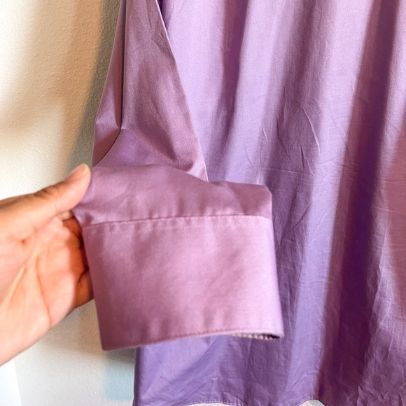 Van Heusen Big Fit Stretch Flex Wrinkle Free Dress Shirt Lavender - Picture 8 of 15